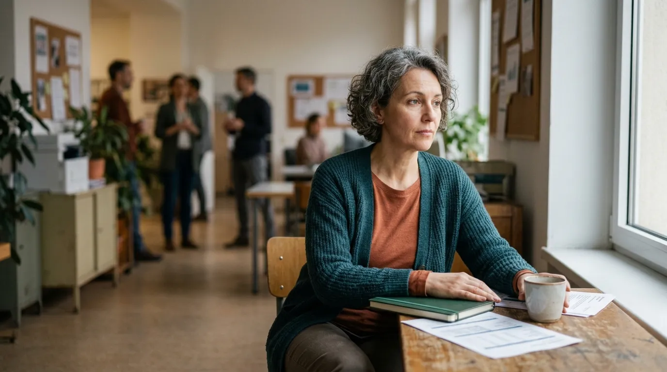 Fachperson reflektiert nach einer beruflichen Situation die Grenzen der eigenen Verantwortung.