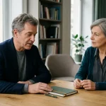 Führungskraft reflektiert mit einem Supervisor ihre Rolle und eine anspruchsvolle berufliche Situation.