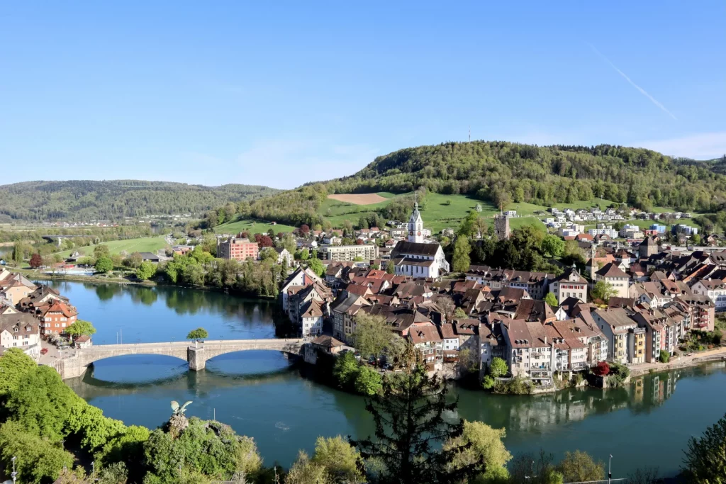 Laufenburg mit Sicht auf die Deutschland und die Schweiz