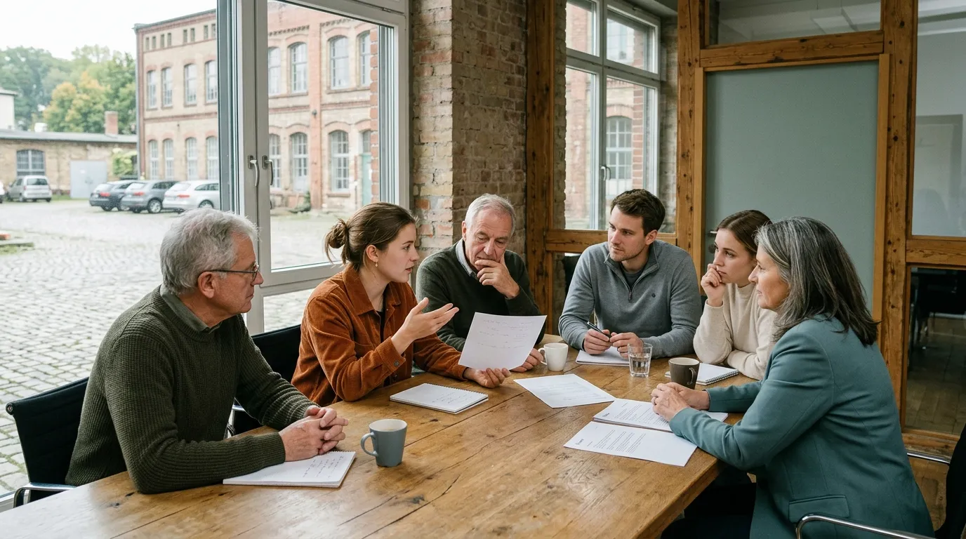 Mitglieder einer Unternehmerfamilie erarbeiten gemeinsam Leitlinien und Regeln für ihre Zusammenarbeit.
