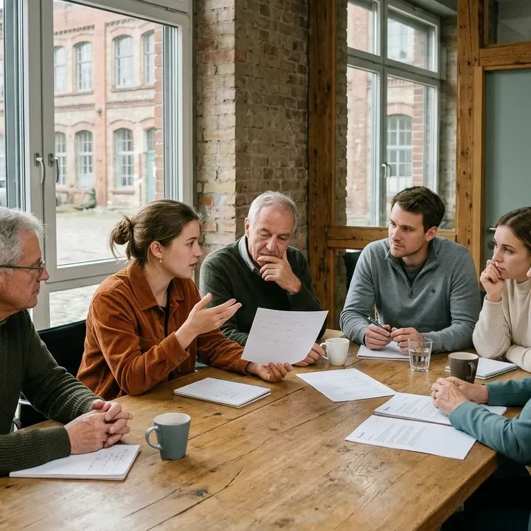 Mitglieder einer Unternehmerfamilie erarbeiten gemeinsam Leitlinien und Regeln für ihre Zusammenarbeit.